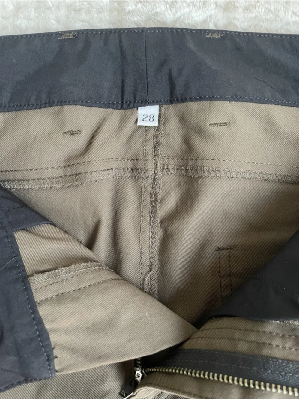 Outlier Pants Size 28X25 Strong Dungarees Strongtwill Dark Olive Brown Unisex